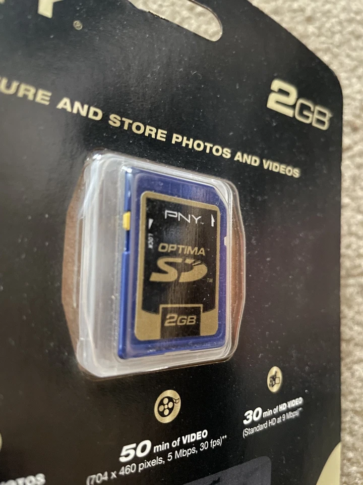 2 PNY Optima 2GB - SD Cards (P-SD2GB-EF) New & Factory Sealed Camera Memory Card - Image 2 of 4