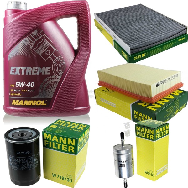 Mann Inspektionspaket 5L Mannol Extreme 5W-40 FüR Seat Cordoba 1.6I Ibiza Ii-image