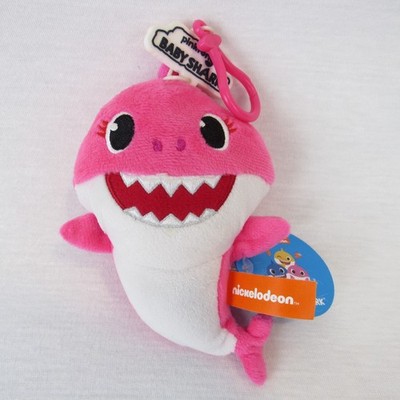 Pink Baby Shark Nickelodeon New Coin Purse Clip On Change Stuffed Animal