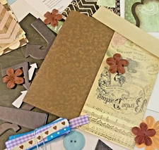 Bo Bunny PENNY EPHEMERA Kit Embellishments Stickers Used Scrapbooking Supplies