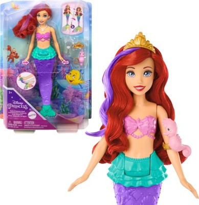 Ariel Swimming Mermaid Doll - Color-Change Hair & Tail, Disney Princess Water To