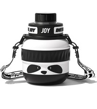 BOTTLE JOY Panda Acero Inoxidable Niños Botella de Agua 16oz Doble Aislamiento con Correa