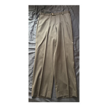 Brooks Brothers Wool Dress Pants Men Brown Classic Fit Pleated Straight Formal