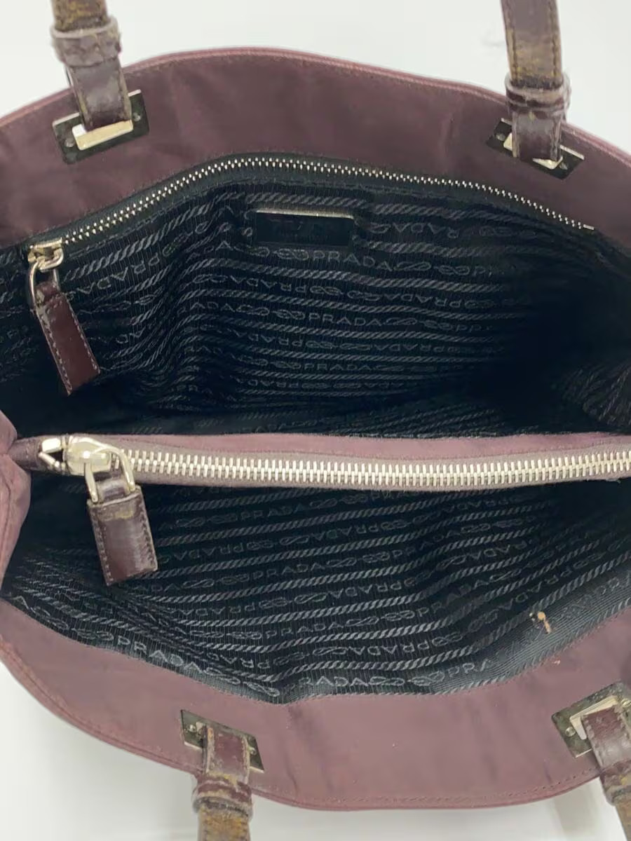 PRADA Handbag Nylon BRD Solid BR2293 Authentic Ra… - image 6