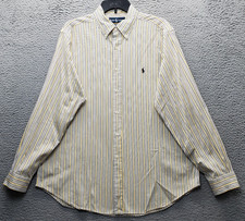Vtg Ralph Lauren Dress Shirt Men 16.5 Multi Stripe Classic Pony Logo Button Down