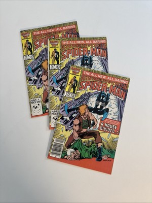 Peter Parker The Spectacular Spider-Man #113 Blackcat App. 1986 - Lot of 3