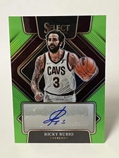 2021-22 RICKY RUBIO Panini Select Signatures Neon Green Prizm /99 #SG-RRB Auto