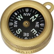 Marbles Pocket Compass 1" Diameter Luminous Dial Brass body - MR1147