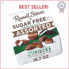 RUSSELL STOVER Sugar Free Assorted Chocolate Candy, 15.7 oz. bag