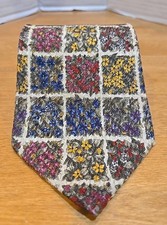 Lindenmeyr Handmade Neckwear Pure Silk Floral Design Made In USA Preppy Wedding