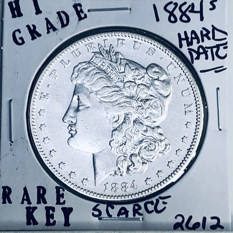 1884 S MORGAN SILVER DOLLAR HI GRADE GENUINE U.S. MINT RARE KEY COIN 2612