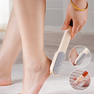 2-in-1 Double-sided Foot Grinder With Toe Gap Brush Feet Care Pedicure Tool~Y