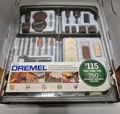 Dremel 711-01 All-Purpose Rotary Tool Accessory Kit, 150 Pieces