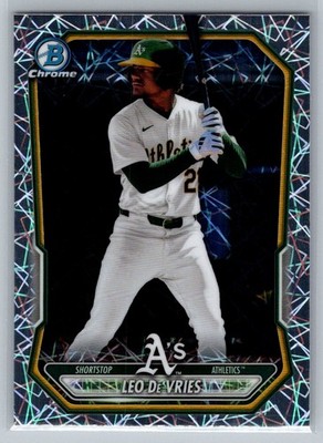 2026 Bowman Chrome Baseball Leo De Vries Lazer Refractor BCP-63