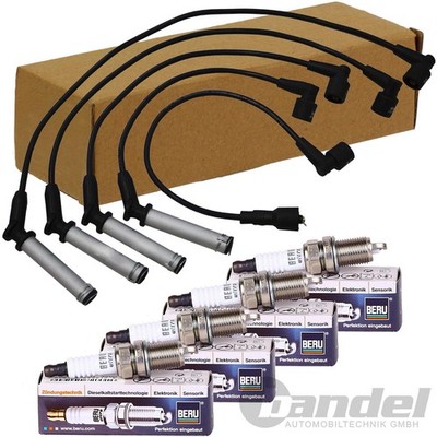 ZÜNDLEITUNGSSATZ+BERU ZÜNDKERZEN passend für OPEL ASTRA F T92 KADETT T85 1.4/1.6
