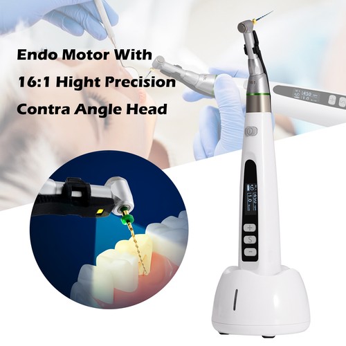Motore Endo LED Wireless 16:1 Manipolo Reciproco Trattamento Canale Radicale Dentale - Foto 12 di 24