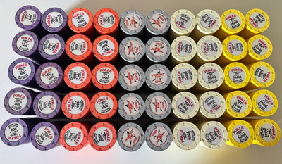 1000 Authentic Majestic Star 36 mm Tournament Paulson Poker Chips