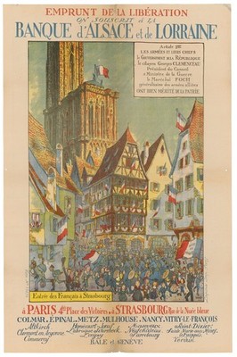   Banque d'Alsace et de Lorraine (1918) Vintage Poster - 24x36