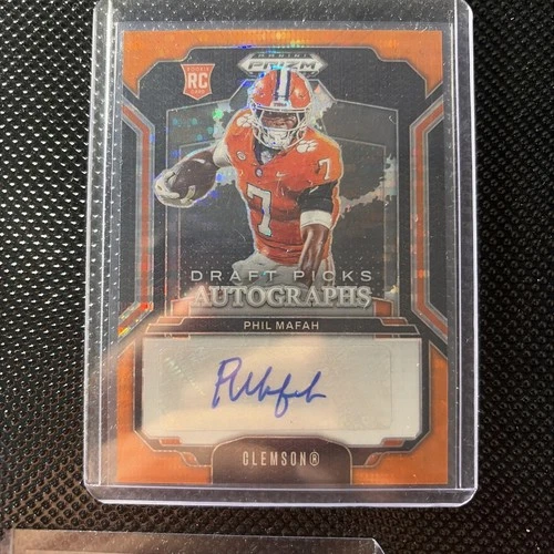 2025 Panini Prizm DP Phil Mafah Draft Picks Auto Orange Pulsar #/75 COLOR MATCH