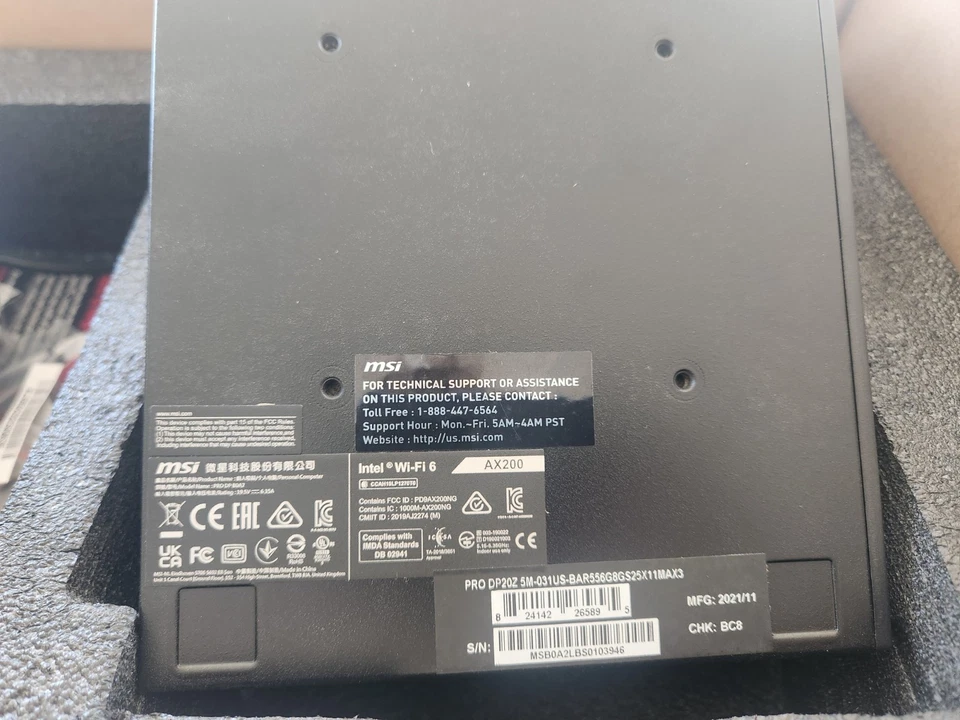 MSI PRO DP20Z 5M PRO DP20Z 5M-031US Desktop Computer - AMD Ryzen 5 5600G - 8GB - Image 4 of 4