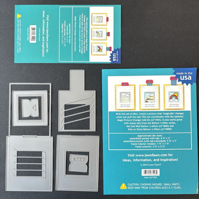Lawn Fawn Magic Picture Changer +Add On Pull Tab Die Sets 6 Pcs Cutting Metal