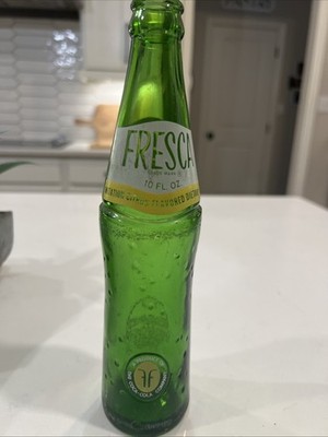 Vintage Fresca Green Glass Bottle 10 oz Coca-Cola Co. Diet Citrus 1960s-70s