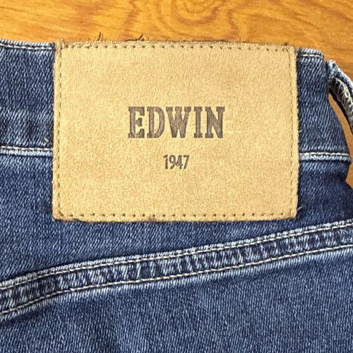 Edwin Jace Straight Fit Jeans Mens 30x32 Blue Stretch Denim - Picture 2 of 14