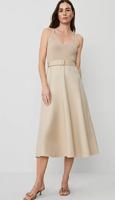 denim jumper dress midi Classic Wash Denim Midi Overall Dress – Tibi Official
