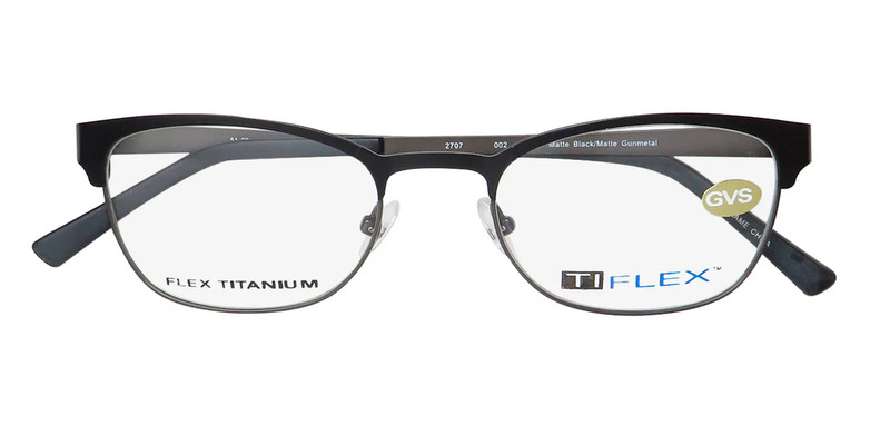 Lot of 7 New TiFlex Titanium Frames T2707 Black  51-20-145