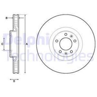 Delphi 2X Bremsscheibe Vorne Ø330 Mm Lackiert Beschichtet FüR Peugeot 308 SW II