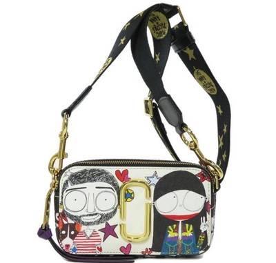 Unbenutzte Anna Sui × MARC JACOBS Collaboration Leder Schultertasche Pochette