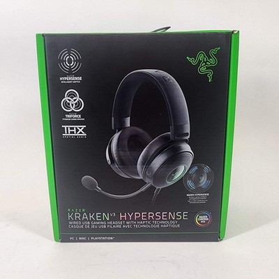 New Razer Kraken V3 Hypersense Wired Over-Ear Headphones Black