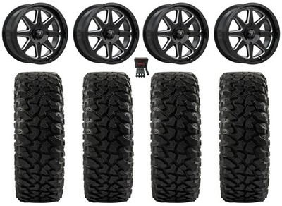 MSA Spark 15'' Wheels Black/Milled 30'' Ridge Ripr Tires Polaris Sportsman