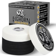 Bighorn Athletics Jiu Jitsu Finger Tape, 0.3-Inch x 0.3-Inch, Black  White