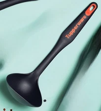 Tupperware Ladle Black Serving Spoon 11.3 In NEW Soup Stew Pasta Broth Eggs