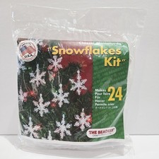 Beadery Holiday Beaded Ornament Kit Mini Snowflakes Kit 5500 Makes 24