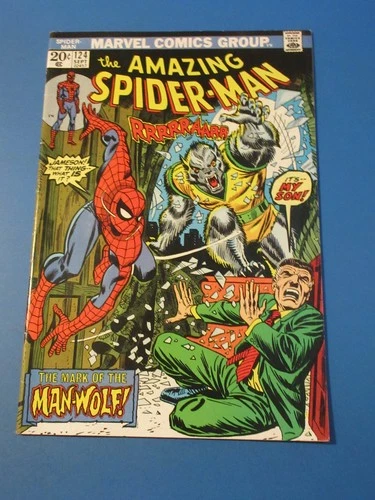 Amazing Spider-man #124 Bronze age 1st Man-Wolf Key VF- Beauty Wow