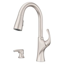 Miri 2.0 Kitchen Faucet with Pull Down Sprayer and Soap Dispenser, Single Han...