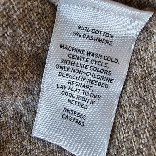 Nordstrom Men's Shop Cowl Neck 95% Cotton 5% Cashmere Sweater Size Large Tall - Picture 10 of 13