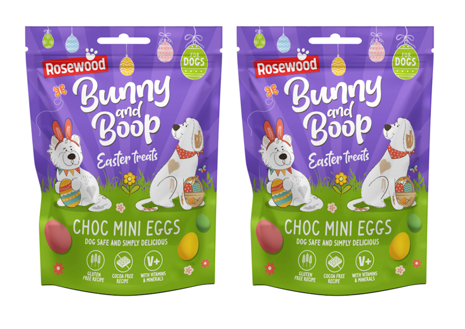 2 PACK ROSEWOOD MINI EGGS FOR DOGS DOG SAFE CHOCOLATE TREATS SNACKS PUPPIES 150G