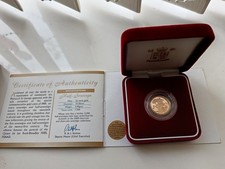 2000 Millenium Queen Elizabeth II  Gold Proof Half Sovereign, Boxed and COA.