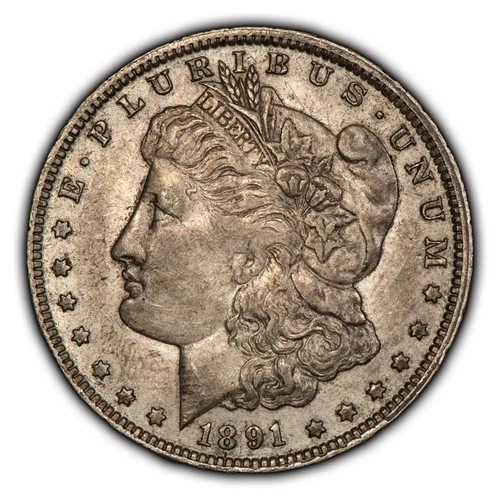1891-O $1 Morgan Silver Dollar - Tons of Luster - Weak Strike - XF/AU - D4208