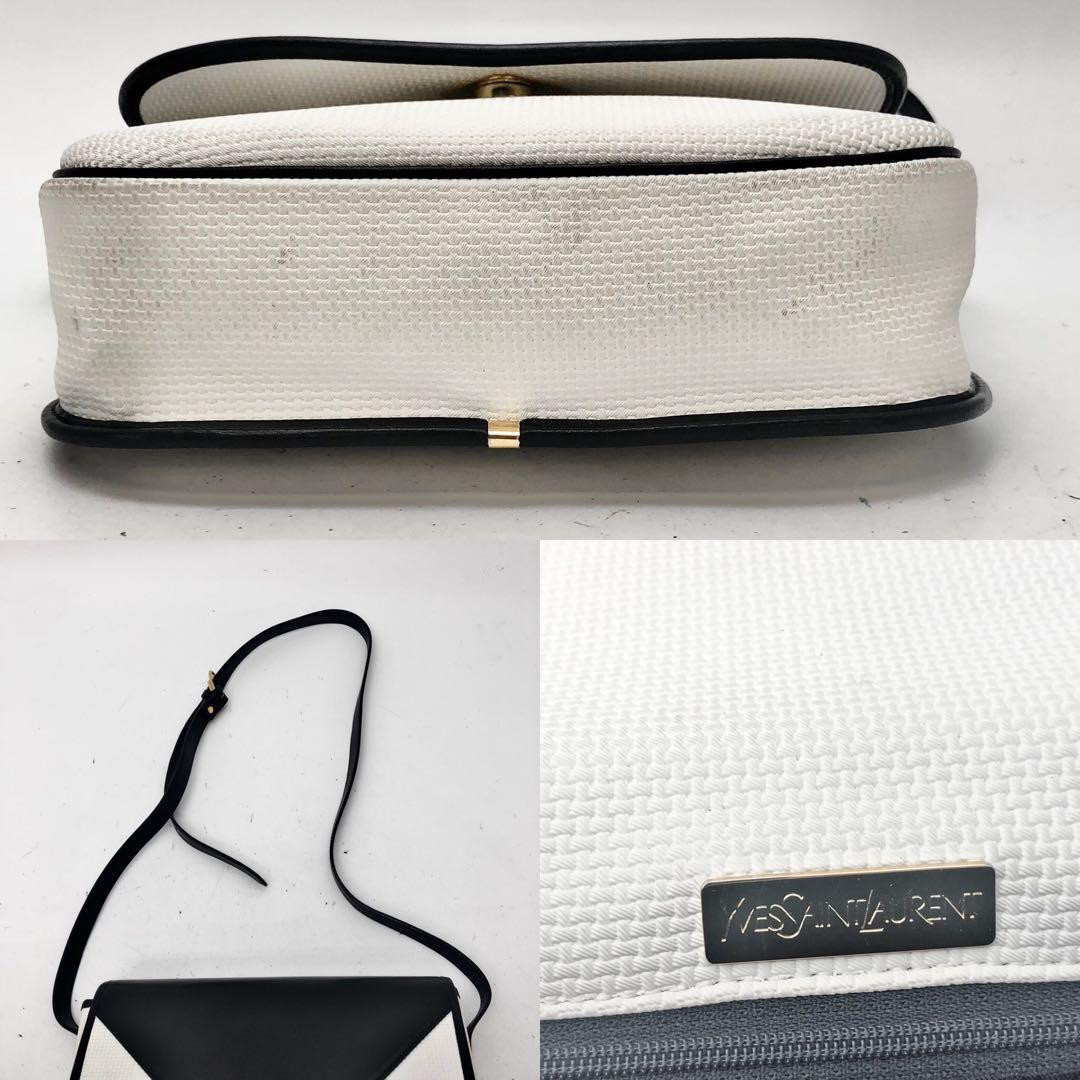 Borsa a tracolla Yves Saint Laurent pochette YSL bianca FL389 59 autentica