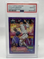 2023 Topps Chrome Vaughn 217/299 RC Grissom Purple Speckle Refractor PSA 10
