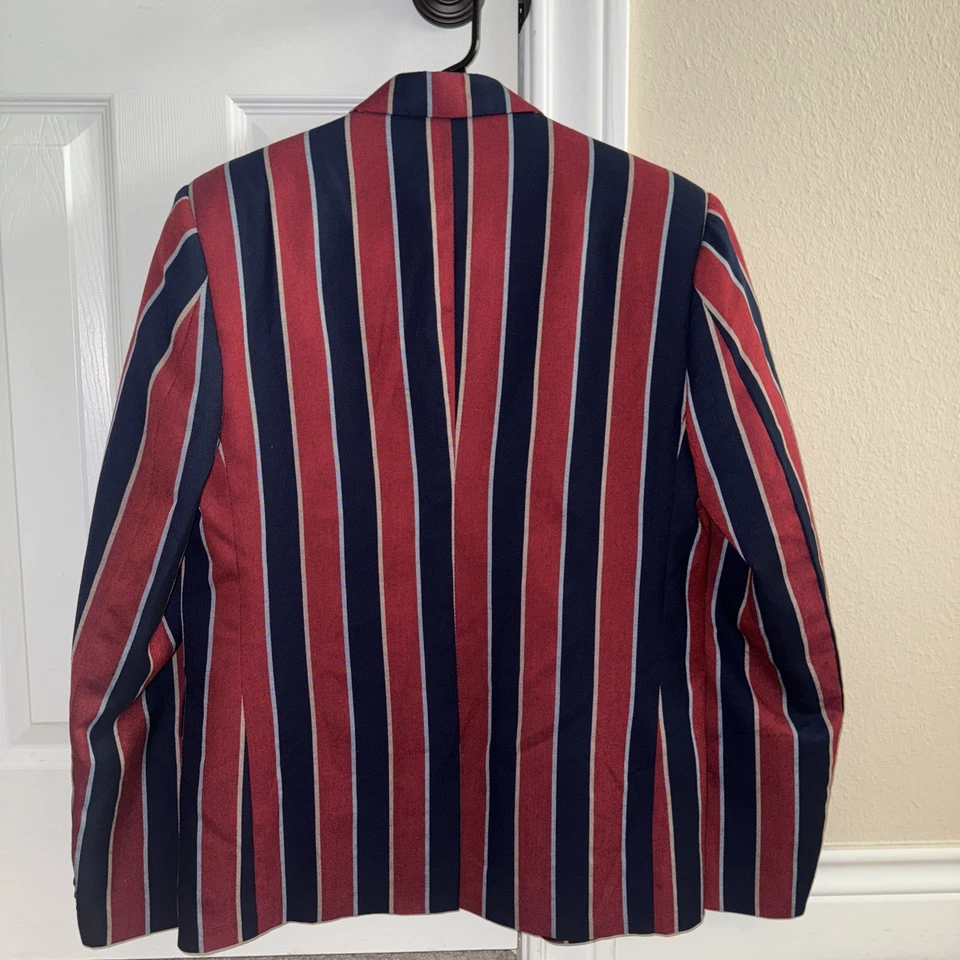 Madcap Англии моды в полоску лодке блейзер куртка красный темно-синий ретро 60-х стиль мужской - Изображение 3 из 4