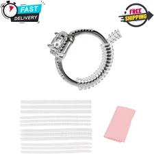 12-Pack Ring Sizer for Loose Rings, 4 Sizes Invisible Ring Size Adjuster, Spiral