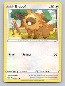 Bidoof 120/172 Brilliant Stars Common
