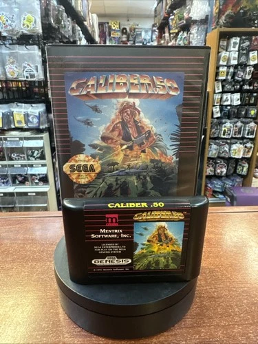 Caliber .50 With Case  (Sega Genesis, Vintage Video game)