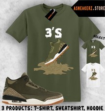 Tee Shirt Matching AJ 3 Family Affair To Match Sneaker Shoe Dripping 3s T-Shirt