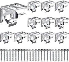 6 Pieces Mini Blind Brackets for Window Blinds, with Screws (1.5 X 2 Inch)
